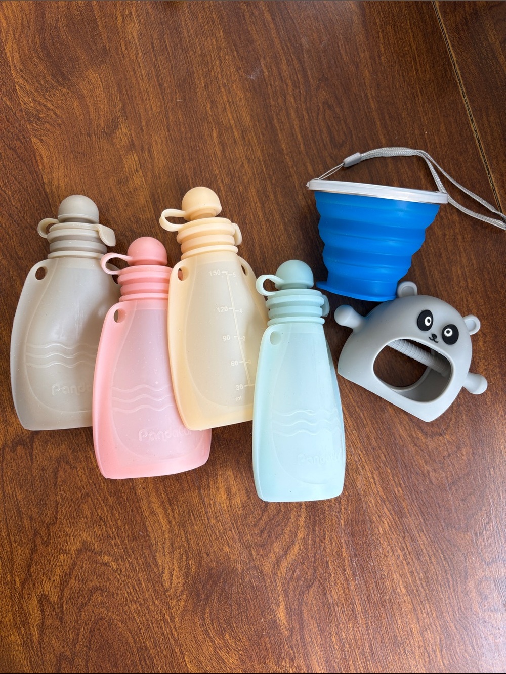 Silicone Squeeze Bottles, Baby Teether, and Toddler Snack Cup